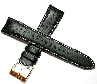 Seiko 21mm Leather Watch Strap Sportura Snae80p1 7t62-0kv0 Curved Ends Rose Bkle • £125