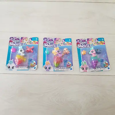Lot Of 3x My Little Pony Movie Baby Seapony Small Figures Figurines Kids Toys • £12.99