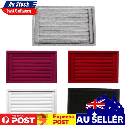 Velvet Jewelry Ring Display Organizer Box Tray Holder Earring Storage Case AU AU • $11.65