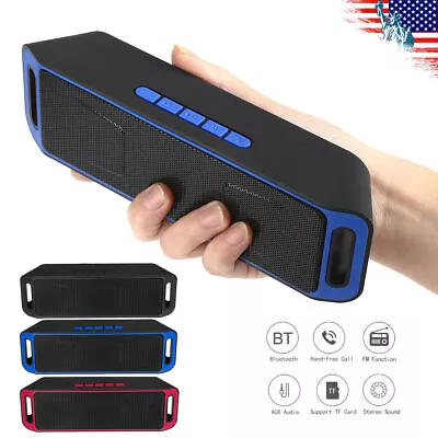 Bluetooth Speaker Wireless Waterproof Outdoor Stereo Bass USB/TF/FM Radio LOUD • $9.25