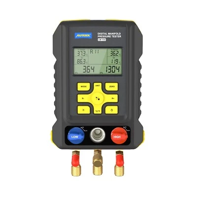 $169 • Buy Refrigeration Digital Manifold Gauge Meter HVAC Dual-Channel Temp Sensor Tool