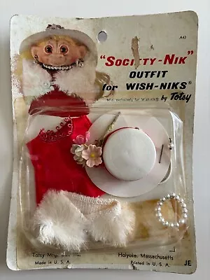 Vintage 1960's Totsy Troll Doll Wishnik Outfit -  Society-Nik  Sealed On Card • $29.99