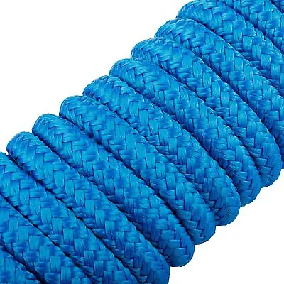 $11.69 • Buy 20 FT Blue Double Braided Nylon Dock Linese Mooring Rope Anchor Line 1/2 Inch