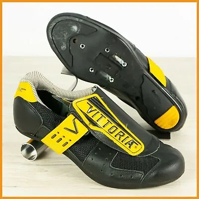 New Vittoria Vintage Cycling Bike Shoes Cleats Toe Clips 40 Us 7.5 Road Leather • $70.70