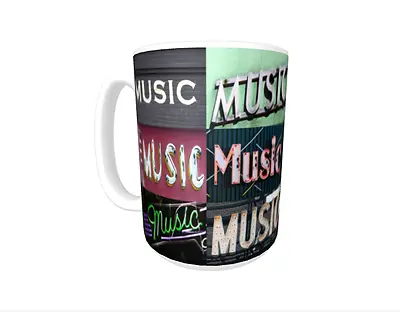 MUSIC Coffee Mug / Cup Featuring The Word In Actual Sign Photos • $21.75