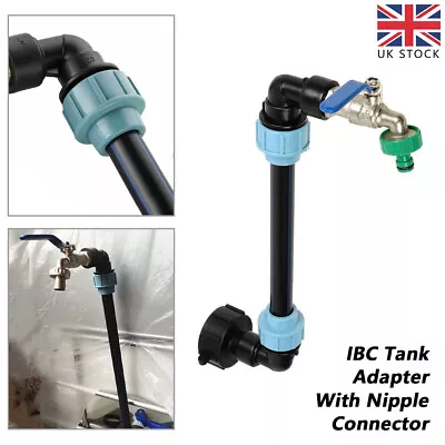 3/4  IBC Tank Gooseneck Outlet Tap Rain Barrel Rainwater Container Adapter UK • £17.06