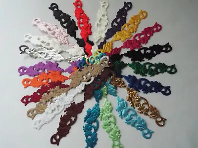 IRON ON 4pcs- Satin Flower Motif  For AppliqueTrimmingWedding- 16cm X 2.5cm • £1.69