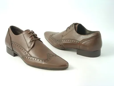 Tissotti Men's Brown Leather Lace Up Shoes Formal Fashion   • £20