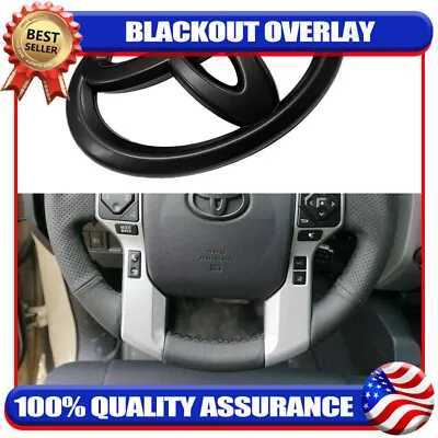 For Tacoma Tundra Blackout Steering Wheel Emblem Overlay Protector Anti-scratch • $22.89