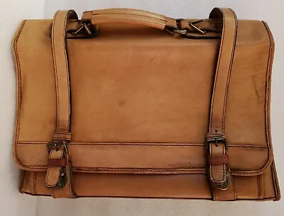 Vintage ~ Younkers Leather Mail Man Tan Bag  • $39.99