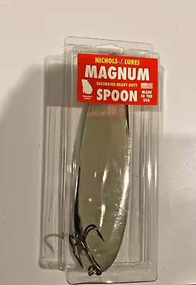 NICHOLS FLUTTER SPOON 8  Saltwater Fishing Lures Casting Jigging Silver STRIPER • $0.99