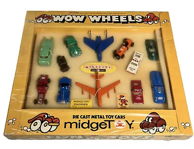Vintage 1970s Midgetoy - Wow Wheels Set - Metal Cars & Airplanes - Made In USA • $108