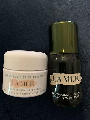 La Mer Moisturizing Soft Cream 7ml & Treatment Lotion 15ml Set • $35.20