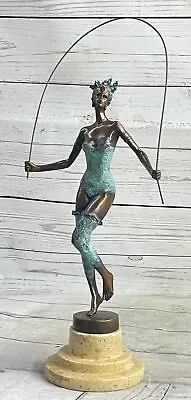 Original Milo Multi Color Patina Jump Rope Girl Bronze Sculpture By Milo Figure • $154.50
