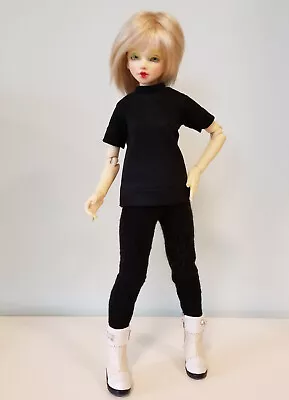 Black Tee Shirt For 1/4 BJD Dollfie MSD • $8