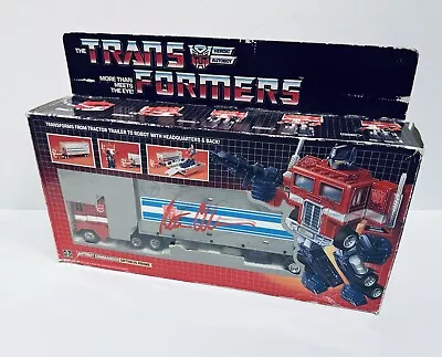 Optimus Prime Bloated Boxed Vintage 1985 G1 Transformer Signed By Peter Cullen • $1099