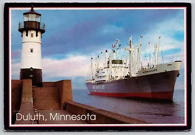 Duluth Superior Harbor Minnesota - Moore-McCormack Lines Ship (6X4 In) Postcard • $5.41