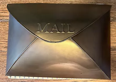 Metal Envelope Mailbox-vintage Antique Brass Color Wall Mount 16  X 11.5  • $75