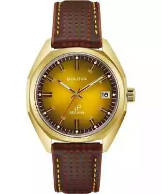 *BRAND NEW* Bulova Jet Star Champagne Dial Leather Band Men's Watch 97B214 • $446.25