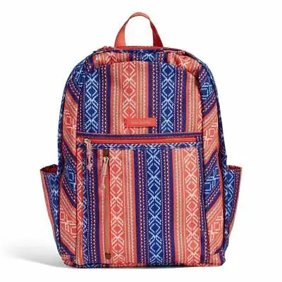 Vera Bradley NEW Lighten Up Grand Backpack Bright Serape Stripe NWT Bag Bookbag • $71.95