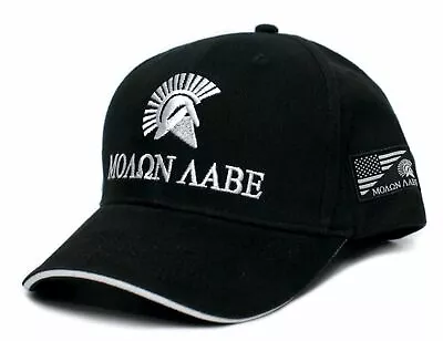 Molon Labe Come And Take It Embroidered Adult One-Size Baseball Hat Cap Black • $18.99