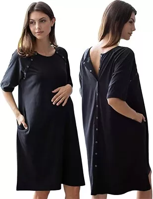 £29.01 • Buy Baby Be Mine Delivery/Labor/Nursing Nightgown Womens Maternity Hospital Gown XXL