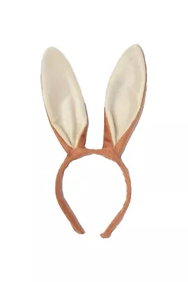 Brown Rabbit Ears Hare Headband Fancy Dress Costume Accessory Easter Bunny • £4.25