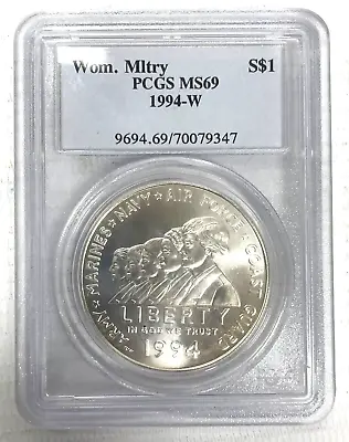 1994-W United States Woman Military Silver Commemorative Coin PCGS Graded MS69 • $34.99