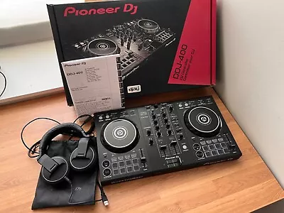 Pioneer DDJ400 USB DJ Controller For Rekordbox W/ USB Cable And Headphones • $350