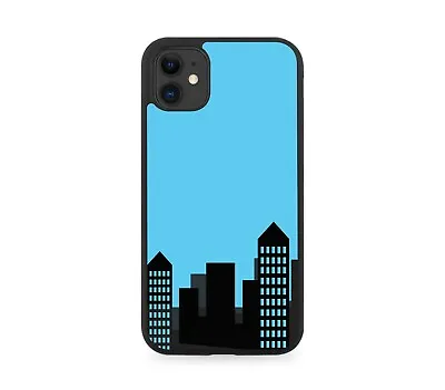 Tower Block Building Silhouette Skyline Rubber Phone Case Cover Comics Boys G568 • £15.90