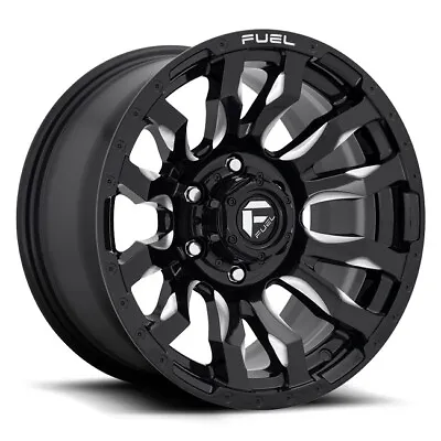 1 17 Inch Black Wheels Rims Fuel Offroad D673 17x9  -12mm 6x5.5 Lug Chevy GMC • $331