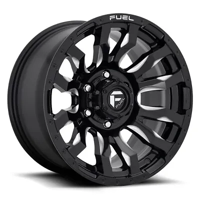 1- 20 Inch Black Wheels Rims Fuel Blitz D673 Black Milled 6x5.5 Lug 20x9  1mm • $426