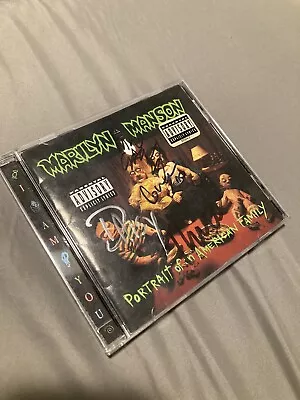 Marilyn Manson -  AUTOGRAPHED BY THE BAND '95 Portrait Of An American Family CD • $400