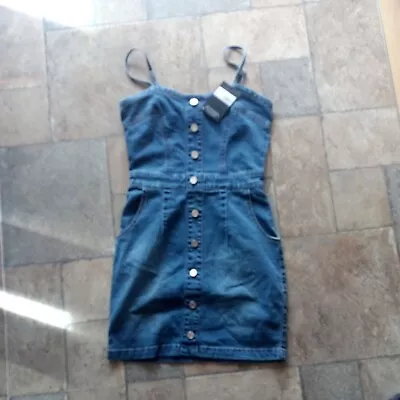 Misguided Denim Dress Size 8 • £3