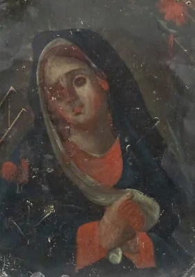 Cuzco School 18th Century Oil - The Madonna • £299