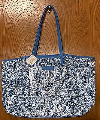 Vera Bradley Mesh Sequin Tote Camocat Blue NWT Hard To Find • $76.50