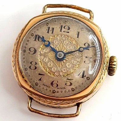 £65 • Buy ANTIQUE ROLLED GOLD  CLARIDGE  ART DECO 1920s WATCH TRENCH STYLE VINTAGE