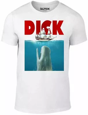 Dick Men's T-Shirt - Funny Movie Parody Film Moby Whale Jaws Paws Poster Shark • $28.59