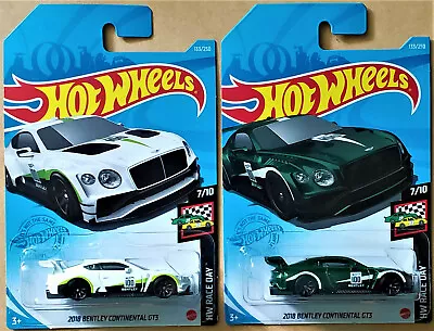 2021 Hot Wheels Race Day 7/10 #133  '18 Bentley Continental Gt3 - Long Card Pair • $9