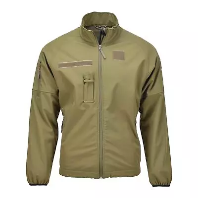 Original Dutch Military Soft Shell Jacket Zippered Pockets Vented Armpits Olive • $45.16