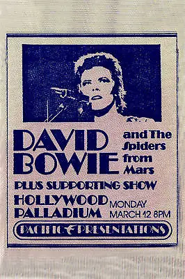 $15 • Buy 1970's David Bowie At Hollywood Palladium Promo Concert  Poster 1973  12x18