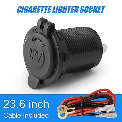 12V Cigarette Lighter Socket Power Plug Outlet Car Marine Motorcycle Receptacle • $7.75