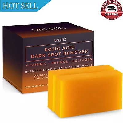 VALITIC Kojic Acid Dark Spot Remover Soap Bars With Vitamin C Retinol Colla... • $21.38