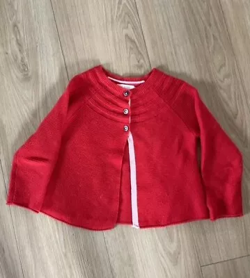 Mini Boden Girls Red Cardigansize 4-5 Years Immaculate  • £9
