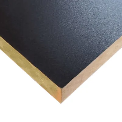 MDF Black Melamine Board Moisture Resistant Sheet 18mm Panel Kitchen Bathroom • £8.99