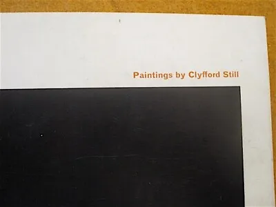  Paintings By Clyfford Still  1959 Catalogue From Buffalo Fine Arts Academy. • $30