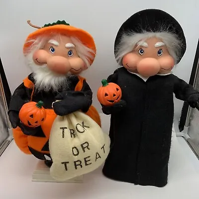 Lot Of 2 Halloweenkins Motionette Matilda Witch & Jack Elf Pumpkin Tested & Work • $29.99