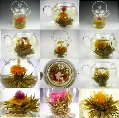 $20.98 • Buy 10Pcs Handmade Chinese Green Artistic Blooming Flowering Flower Tea Ball New USA