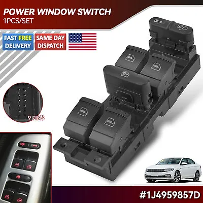 Driver Side Power Master Window Control Switch For VW Golf Jetta MK4 Passat B5 & • $12.49