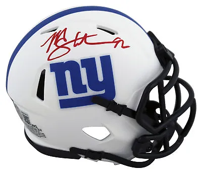 Giants Michael Strahan Authentic Signed Lunar Speed Mini Helmet BAS Witnessed • $179.99